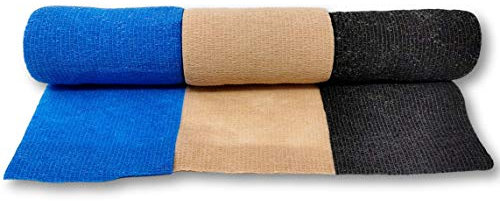 LisaCare Haftbandage selbstklebend 10cm - Selbsthaftende Bandagen - Verband selbstklebend 10cm x 4,5m - Verbandsmaterial Pferd - Mullbinden Set - Haftbandage (3er-Set)