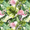 11,99€/m Flamingo Pink Blätter, 300x160cm 100% Baumwolle Baumwollstoff Kinder Meterware Handwerken Nähen Stoff