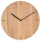 Natuhr Wanduhr Buche geölt Holzuhr Solide Massivholz, geräuscharmes Uhrwerk, puristisch, modern, skandinavisches Design (Schwarze Zeiger)