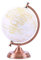 EXERZ 20cm Globe d'or Couleur Métallique - Carte Française - Globe de livre d'or de mariage - Décoration - Arc Et Base En Métal, Revêtus De Couleur Dorée