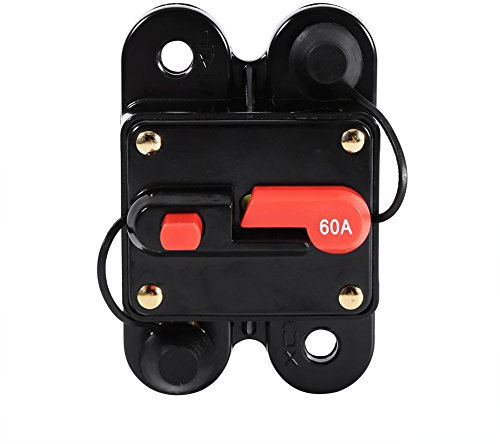 Fusible de disjoncteur, alliage et matière plastique 50Amp -100Amp Disjoncteur réinitialiser le système solaire porte-fusible voiture bateau porte-fusible étanche 12-24V nouveau(60A)