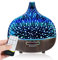 Essential Oil Diffuser 550ml Cool Mist Humidifier 3D Glass Ultrasonic Aromatherapy Humidifier With 7 Color Changing Led Lights, Waterless Auto Shut-off, Adjustable Timer for Home Office