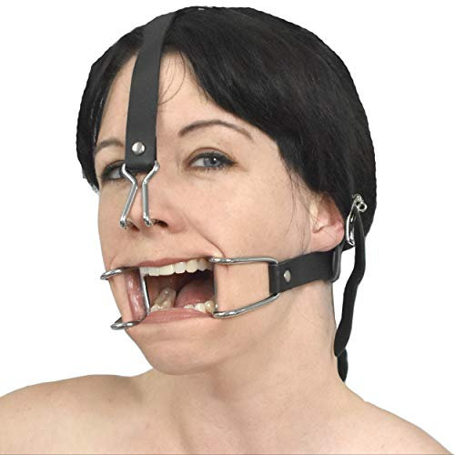Honeylust - Crochet buccal BDSM commun + crochet nasal verrouillable - Bâillon fétiche avec crochets métalliques - Bondage SM Sextoys