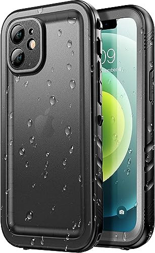 SPORTLINK for iPhone 12 Mini Waterproof Case - Shockproof Heavy Duty Front and Back Cover with [Built in Screen/Camera Protector] 360 Full Body Protective [Dustproof][IP68 Underwater]-5.4 Black