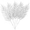 STOBOK Künstliche Weihnachten Picks Glitzer Blätter Stängel Silber 40cm Vasen Dekozweige Blumenstrauß Kranz DIY Kunstpflanze Zweige 5 STK Weihnachten Hochzeit Garten Party Dekoration