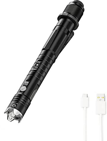 RovyVon H3 Pro Taschenlampe mit Doppelschalter, wiederaufladbare taktische Taschenlampen wasserdicht 5 Modi für Jagd, Camping, Notfall