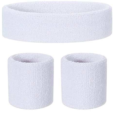 ONUPGO Kinder Schweißbänder Stirnband Armband Set – Athletisches Baumwollschweißband für Sport (1 Stirnband + 2 Armbänder)