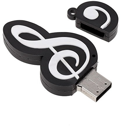 Gkhowiu Clé USB 2.0 en forme de notes de musique - 16 Go