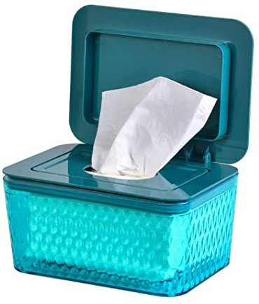 Wipes Holder, Wipes Dispenser with Lid, Pouch with Lid, Baby Wipes Case Keeps Wipes Fresh, Wipe Container Regular Storage Case Box(Green,1P)