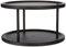 WENKO Küchenkarussell Duo Schwarz, drehbares Schrankrondell für den Küchenschrank mit zwei Etagen, Küchenregal aus gebürstetem Edelstahl in Schwarz, vielseitige Verwendung, Ø 26,5 x 15,5 cm, 69751800
