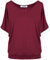 Van Der Rich ® - Camiseta Básica de Manga Corta Lisa Top - Mujer (Bordeaux M)