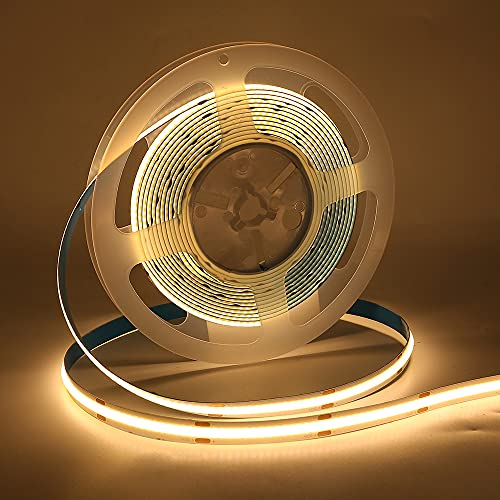 KISUFU USB COB LED Streifen Kaltweiß 6000K 5V 320/LEDs TV Hintergrundbeleuchtung Flexibel Selbstklebend Wasserdicht IP65 für Innen Heim Küchendekoration