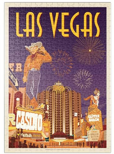 MyPuzzle Las Vegas: Viva Vintage Vegas, Vintage Poster - Premium 500 Teile Puzzle - MyPuzzle Sonderkollektion von Anderson Design Group