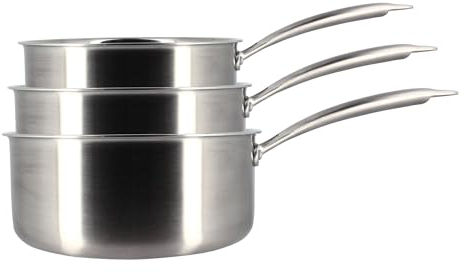 MENASTYL - Set 3 casseroles triply en acier inoxydable induction 16/18 et 20cm - 6014202
