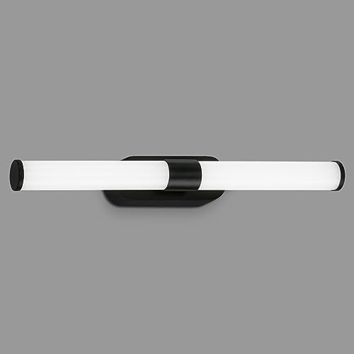 BRILONER - Lampe LED pour miroir de salle de bain, Lampe miroir de salle de bain, Applique murale, IP44, couleur de lumière blanc neutre, 7W, noir, 40 cm