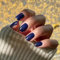 DANNI & TONI 28 Stickers Semi Cured Nail Strips,Solid Colour Soft Self-Adhesive Gel Nail Stickers (in The Navy),Salon-Quality Gel Nail Polish Strips Manicure Stickers Set