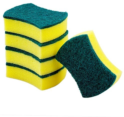 NIYANGLE 12 Piezas esponjas para Limpiar Esponja de Limpieza esponjas de Cocina Fregar Platos Esponja abrasiva paños de Limpieza esponjas de Limpieza Limpio Estropajo paño de Limpieza