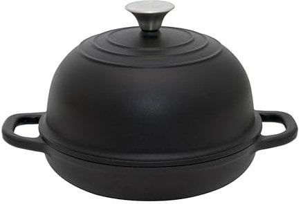Enameled Cast Iron Bread Oven with Lid, Matte Black Finish Bread Pan, 12 3/4 Sourdough Bread Dutch Oven for Baking, Great for Homemade Artisan Bread. No Seasoning Needed - Common Table