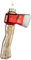 BRUBAKER Axt - Handbemalte Weihnachtskugel aus Glas - 11 cm Baumkugel für Holzfäller - Mundgeblasener Christbaumschmuck - Deko Figur Weihnachten - Weihnachtsdeko Anhänger - Rot, Weiß