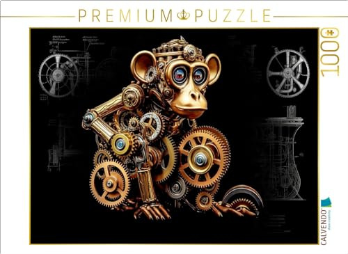 CALVENDO Puzzle Rhesusaffe | 1000 Teile Lege-Größe 64 x 48 cm Foto-Puzzle für glückliche Stunden