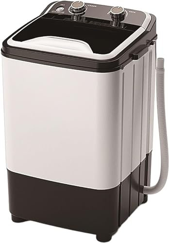 Machine à laver entièrement automatique contre la bactériostase à lumière bleue UV – Grande capacité de 7,5 kg – Idéal pour les caravanes, les petits appartements et les voyages – 41,5 x 39 x 64 cm