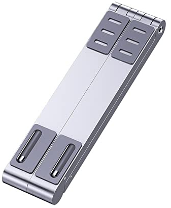 DUnLap Laptopständer Aluminium Mini Laptop-Ständer for Mobiltelefon-Magie Faltbare Laptop-Handy-Tablet-Halter-Schreibtisch Laptopständer Höhenverstellbar Schwarz (Size : Silver)
