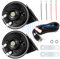Erzekrim Auto Horn Kit Schneckenhorn Hupe 12v Wasserdichte Auto Horn Mit Relais Drahtbaum Wasserdichte für Universal 12V Wasserdichtes Hupe Pkw Lkw Wohnmobile Motorräder Schiffe E-Bikes