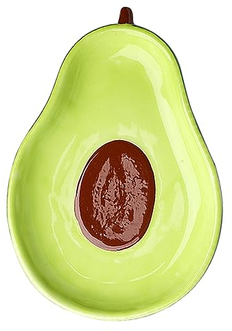 TOPBATHY Snackteller Keramikteller Salatteller Avocado Förmiger Teller Dessertteller Obstaufbewahrungsteller