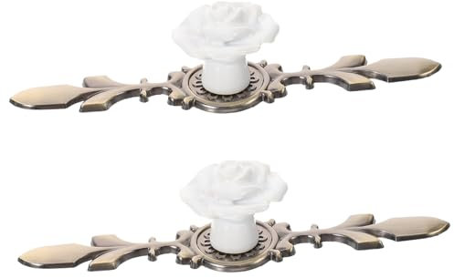 iplusmile 2st Rosengriff Drehverschluss Knöpfe Für Küchenschränke Türknauf Drehknopf Knöpfe Für Kommodenschubladen Schubladenknöpfe Möbelknöpfe Schrankknöpfe Kommodenknöpfe Kupfer