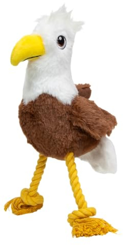 JACK AND VANILLA, langlebiges Adler-Plüschtier für Hunde und Katzen, mit integrierter Pfeife, ideal zum Spielen und Lernen, 28 cm, leuchtende Farbe