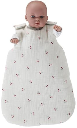 VERTBAUDET Wendbarer Schlafsack für Puppen, Kirschrot, TU