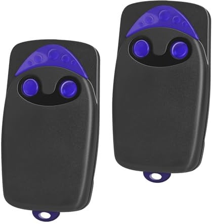 2 transmisores de mano para abrir puertas de garaje compatibles con control remoto Nice FLO2