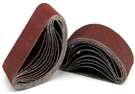 12 pezzi 75X457mm Nastri abrasivi 60/80/120/150/240/400 Grana Carta vetrata per levigatrici e smerigliatrici Rettifica di pelle e metallo, 75x457mm, 12 pezzi