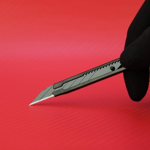 22 Pcs Furniture Film, DIY Kitchen Wrap Tools Kit, Wallpaper, Peel & Stick, Car Vinyl Wrap, Long & Small Felt Squeegee, Safe Cutter, Tape Measure, Utility, Scraper, Rental Friendly, Black & Red