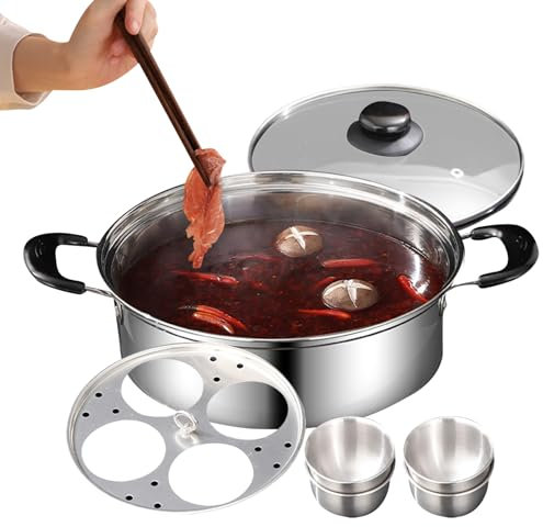 Humkopnl Pocheuse à œufs – Poêle à œufs pochée 4 tasses, ustensile de cuisine résistant à la rouille pour petit déjeuner, brunch