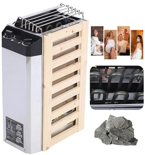 hKjPlvf Electric Sauna Heater, Stainless Steel Heating Tube, 3KW/3.6KW Sauna Stove Heater Sauna Heating Equipment with Timer And Internal Temperature Control for Sauna Room,3KW