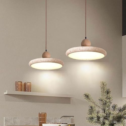 MyLjp LED-Pendelleuchte Wabi Sabi Hängelampe Retro Pendelleuchte Naturstein Gelbe Deckenleuchte E27 Geeignet Für Restaurant Küche Schlafzimmer Bar Theke Kronleuchter(B)