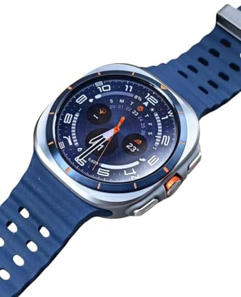 Samsung Galaxy Watch Ultra (2025) Titanium Blue, LTE, smartwatch da 47 mm, involucro in titanio resistente, design a cuscino, pulsante rapido, monitoraggio della salute alimentato ad Al-(versione
