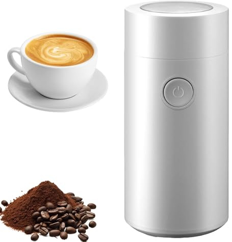 Kaffeemühle Elektrisch Edelstahl Gehäuse, Elektrische Kaffeemühle 150W 22000 U/min Hochgeschwindigkeit Mahlwerk, Kaffeemühlen für 60g Kaffeebohnen, Für Kaffeebohnen, Nüsse, Gewürze