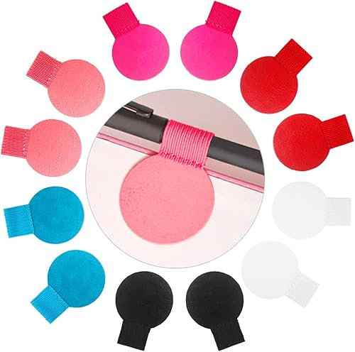 Kulannder 12 Stück Stiftschlaufe Selbstklebend,6 Farben Leder Stifthalter, Elastischer Stiftschlaufe Pen Holder mit Elastische Schlaufe für Notebook, Planer, Kalender, Klemmbretter