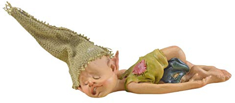 Unbekannt Pixie - Kobold - K.O. LIEGT AUF DEM Bauch - Droll - ZWERG - GNOM - DEKO - Figur