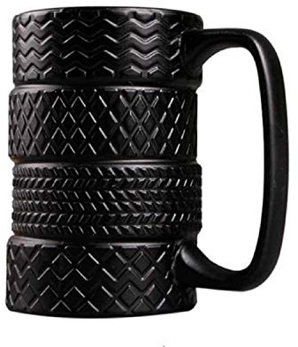 Black Tyre Tankard Coffee Mug