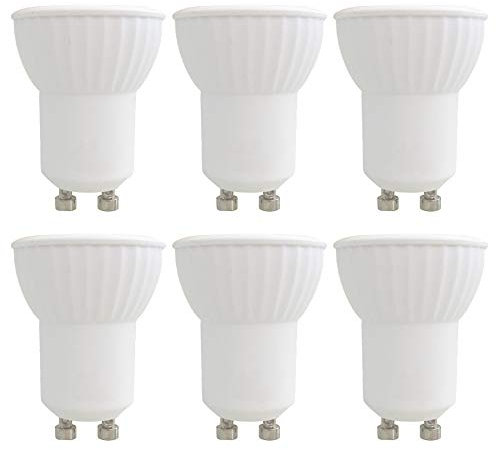 Akynite Mini GU10 LED 3W Kaltweiß 6000K, 35mm, 45 Grad 300LM, GU10 35W Halogen ersatz, AC 230V, Nicht Dimmbar, MR11 GU10 Mini LED Kaltweiss für Bad Küche, 6er-Set