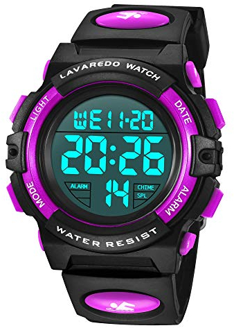 BEN NEVIS Digital Uhren für Kinder Jungen - 50 M Wasserdicht Sports Outdoor Digitaluhr Kinder Silikon Armbanduhr mit Wecker/Stoppuhr/LED-Licht/Stoßfest/Datum,Elektronische Kinderuhren Blau