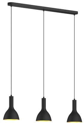 Arcchio Pendelleuchte Cosmina (Modern) in Schwarz aus Metall (3 flammig, E27) - Deckenlampe Esstischlampe Hängelampe Hängeleuchte Küchenleuchte