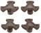 SOLUSTRE 4pcs Replacement Microwave Turntable Shaft Microwave Oven Roller Essential Turntable Coupler for Smooth Rotation Compatible Standard Ovens