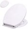 Soft Close Toilet Seat, Simple Top Fixing, O Shape Family Toilet Seat, Soft Close Adjustable Hinge Toilet Seat Cover Bathroom Lid