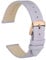 WOCCI 10mm Elegante Cinturino per Orologio con Fibbia Oro Rosa (Viola Chiaro)