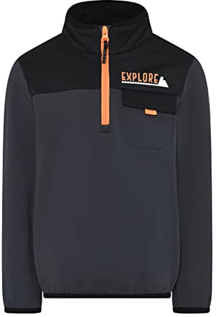 LEGO Wear Unisex Wear Jungen Unisex Fleece Pullover mit Half Zip Lwsaipal 701 Sweatshirt, 965, 80 EU