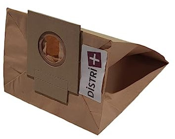Distri+ - Sac aspirateur Compatible BLUESKY-BLUEWIND BSC105 - DE LONGHI Prima, XTS120 à XTS135 - La Pochette de 10 Sacs Papier